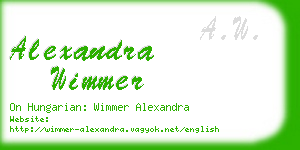 alexandra wimmer business card